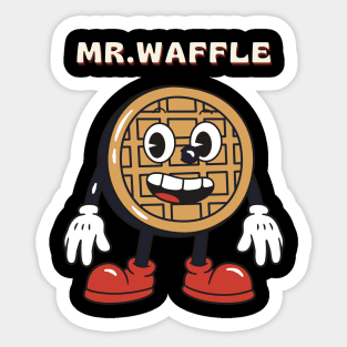 Mr. Waffle Sticker